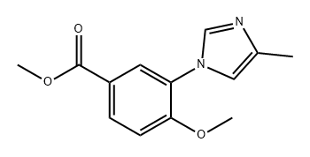 Benzoic acid, 4-methoxy-3-(4-methyl-1H-imidazol-1-yl)-, methyl ester Struktur