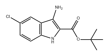 1H-Indole-2-carboxylic acid, 3-amino-5-chloro-, 1,1-dimethylethyl ester Struktur