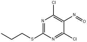 Pyrimidine, 4,6-dichloro-5-nitroso-2-(propylthio)-