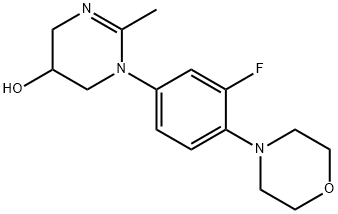 5-Pyrimidinol, 1-[3-fluoro-4-(4-morpholinyl)phenyl]-1,4,5,6-tetrahydro-2-methyl- Struktur