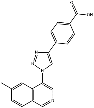 Benzoic acid, 4-[1-(6-methyl-4-isoquinolinyl)-1H-1,2,3-triazol-4-yl]- Struktur