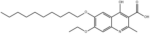 6-(Decyloxy)-7-ethoxy-4-hydroxy-2-methyl-3-quinolinecarboxylic acid Struktur