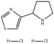 Thiazole, 4-(2-pyrrolidinyl)-, hydrochloride (1:2) Struktur