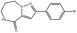 2-(4-bromophenyl)-5,6,7,8-tetrahydro-4H-pyrazolo[1,5-a][1,4]diazepin-4-one Struktur