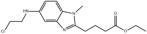 1H-Benzimidazole-2-butanoic acid, 5-[(2-chloroethyl)amino]-1-methyl-, ethyl ester Struktur