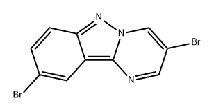 Pyrimido[1,2-b]indazole, 3,9-dibromo- Struktur