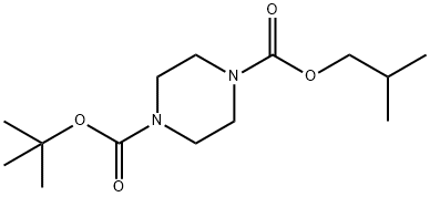 1-tert-Butyl 4-isobutyl piperazine-1,4-dicarboxylate Struktur