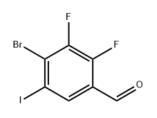 Benzaldehyde, 4-bromo-2,3-difluoro-5-iodo- Struktur