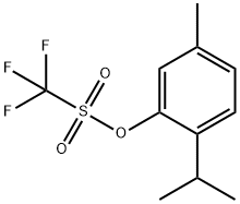 Methanesulfonic acid, 1,1,1-trifluoro-, 5-methyl-2-(1-methylethyl)phenyl ester Struktur