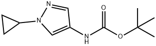 1,1-Dimethylethyl N-(1-cyclopropyl-1H-pyrazol-4-yl)carbamate Struktur