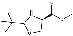 4-Oxazolidinecarboxylic acid, 2-(1,1-dimethylethyl)-, methyl ester, (4R)- Struktur