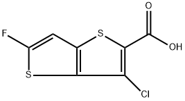 3-chloro-5-fluorothieno[3.2-b]thiophene-2-carboxylic acid Struktur