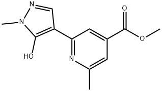 4-Pyridinecarboxylic acid, 2-(5-hydroxy-1-methyl-1H-pyrazol-4-yl)-6-methyl-, methyl ester Struktur