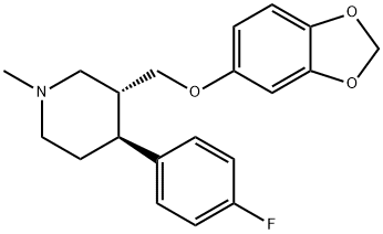 Piperidine, 3-[(1,3-benzodioxol-5-yloxy)methyl]-4-(4-fluorophenyl)-1-methyl-, (3R,4S)- Struktur