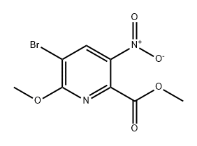 2-Pyridinecarboxylic acid, 5-bromo-6-methoxy-3-nitro-, methyl ester Struktur