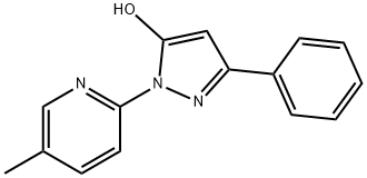 1H-Pyrazol-5-ol, 1-(5-methyl-2-pyridinyl)-3-phenyl- Struktur