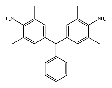 Benzenamine, 4,4'-(phenylmethylene)bis[2,6-dimethyl- Struktur