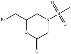 2-Morpholinone, 6-(bromomethyl)-4-(methylsulfonyl)- Struktur