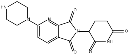 5H-Pyrrolo[3,4-b]pyridine-5,7(6H)-dione, 6-(2,6-dioxo-3-piperidinyl)-2-(1-piperazinyl)- Struktur