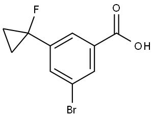 3-Bromo-5-(1-fluorocyclopropyl)benzoic acid Struktur