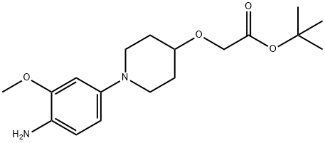 1,1-Dimethylethyl 2-[[1-(4-amino-3-methoxyphenyl)-4-piperidinyl]oxy]acetate Struktur