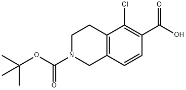 2,6(1H)-Isoquinolinedicarboxylic acid, 5-chloro-3,4-dihydro-, 2-(1,1-dimethylethyl) ester Struktur