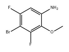 Benzenamine, 4-bromo-3,5-difluoro-2-methoxy- Struktur