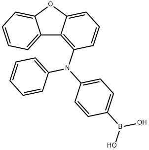 Boronic acid, B-[4-(1-dibenzofuranylphenylamino)phenyl]- Struktur