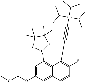 1,3,2-Dioxaborolane, 2-[7-fluoro-3-(methoxymethoxy)-8-[2-[tris(1-methylethyl)silyl]ethynyl]-1-naphthalenyl]-4,4,5,5-tetramethyl-