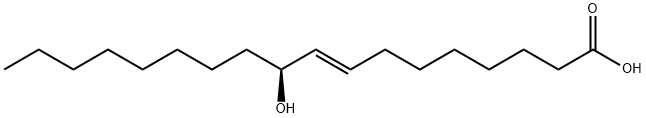 8-Octadecenoic acid, 10-hydroxy-, (8E,10S)- Struktur