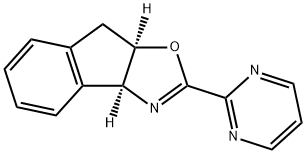 (3aS,8aR)-2-(Pyrimidin-2-yl)-8,8a-dihydro-3aH-indeno[1,2-d]oxazole Struktur