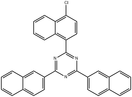 1,3,5-Triazine, 2-(4-chloro-1-naphthalenyl)-4,6-di-2-naphthalenyl- Struktur