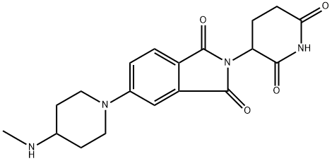 2-(2,6-dioxopiperidin-3-yl)-5-(4-(methylamino)piperidin-1-yl)isoindoline-1,3-dione Struktur