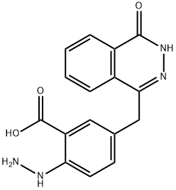 Benzoic acid, 5-[(3,4-dihydro-4-oxo-1-phthalazinyl)methyl]-2-hydrazinyl- Struktur