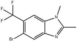 1H-Benzimidazole, 5-bromo-1,2-dimethyl-6-(trifluoromethyl)- Struktur