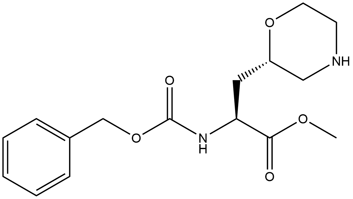 Methyl (αS,2S)-α-[[(phenylmethoxy)carbonyl]amino]-2-morpholinepropanoate Struktur