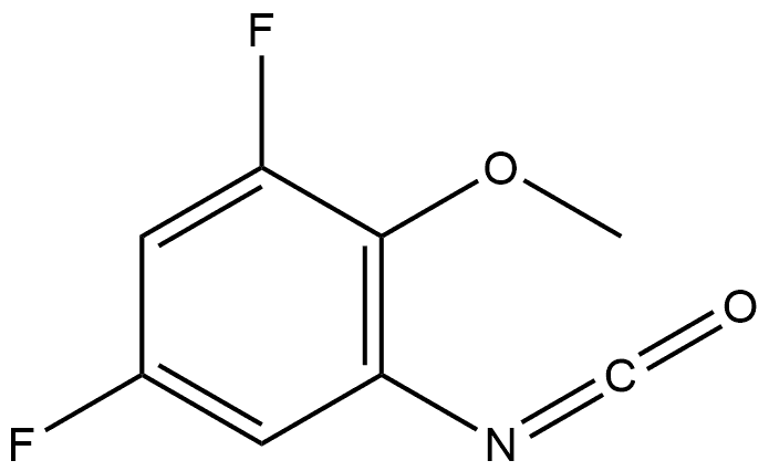 1,5-difluoro-3-isocyanato-2-methoxybenzene Struktur