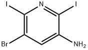 3-Pyridinamine, 5-bromo-2,6-diiodo- Struktur