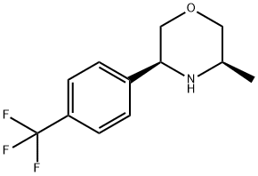 Morpholine, 3-methyl-5-[4-(trifluoromethyl)phenyl]-, (3R,5S)- Struktur