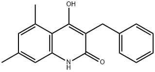 2(1H)-Quinolinone, 4-hydroxy-5,7-dimethyl-3-(phenylmethyl)-