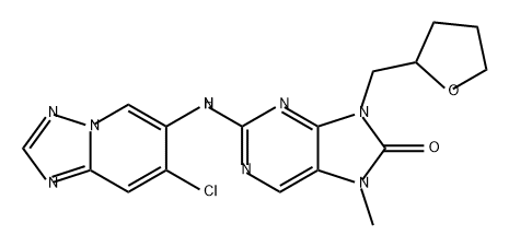 8H-Purin-8-one, 2-[(7-chloro[1,2,4]triazolo[1,5-a]pyridin-6-yl)amino]-7,9-dihydro-7-methyl-9-[(tetrahydro-2-furanyl)methyl]-|