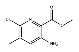 2-Pyridinecarboxylic acid, 3-amino-6-chloro-5-methyl-, methyl ester Struktur