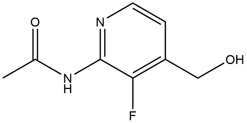 N-(3-fluoro-4-(hydroxymethyl)pyridin-2-yl)acetamide Struktur