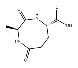 1,4-Diazocine-5-carboxylic acid, octahydro-2-methyl-3,8-dioxo-, (2S,5S)- Struktur