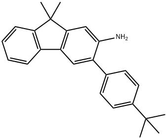 9H-Fluoren-2-amine, 3-[4-(1,1-dimethylethyl)phenyl]-9,9-dimethyl- Struktur