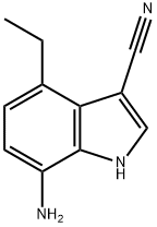 1H-Indole-3-carbonitrile, 7-amino-4-ethyl- Struktur