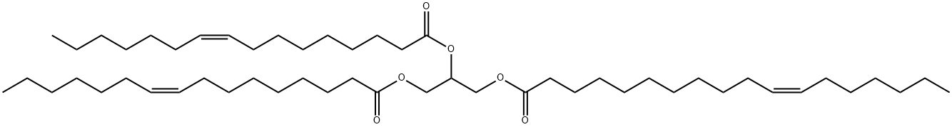 11-Octadecenoic acid, 2,3-bis[[(9Z)-1-oxo-9-hexadecen-1-yl]oxy]propyl ester, (11Z)- Struktur