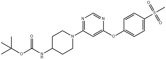 1,1-Dimethylethyl N-[1-[6-[4-(methylsulfonyl)phenoxy]-4-pyrimidinyl]-4-piperidinyl]carbamate Struktur