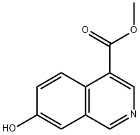 4-Isoquinolinecarboxylic acid, 7-hydroxy-, methyl ester Struktur