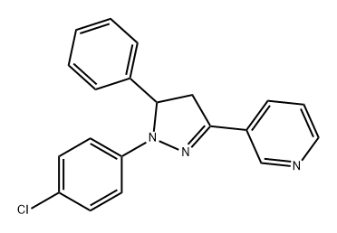 Pyridine, 3-[1-(4-chlorophenyl)-4,5-dihydro-5-phenyl-1H-pyrazol-3-yl]- Struktur